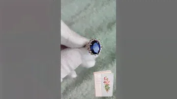 Серебряное кольцо с синим камнем. 18 размер #серебро #серебряноекольцо #серебряныеукрашения #кольцо