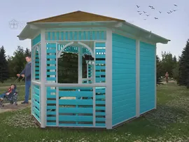 Беседка из дерева "Бирюза-2"