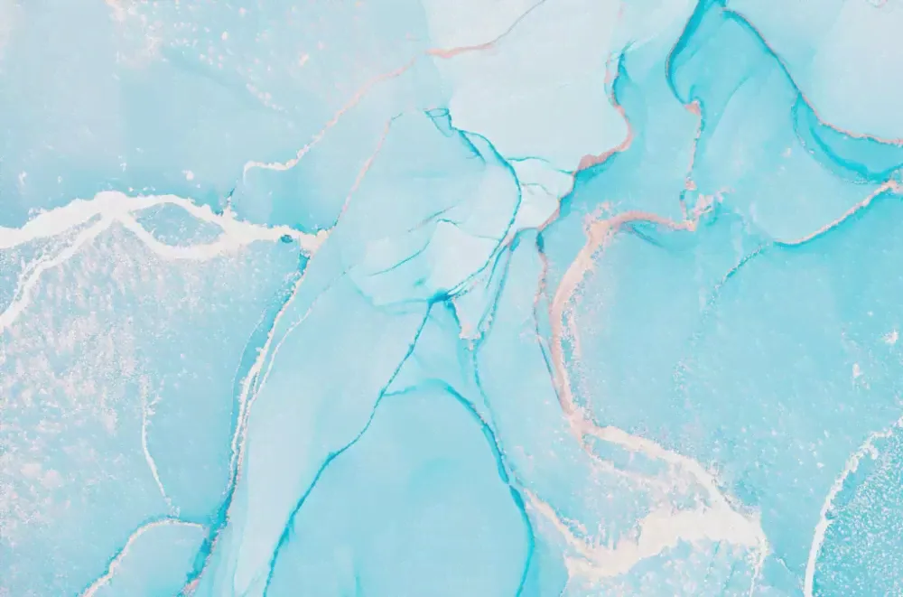 Насыщенная бирюза с золотом fluid-0