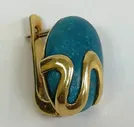 Серьги бирюза в золоте 750 Россия