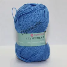 Пряжа Кружевная. Цвет - 45 темная бирюза. 100% акрил. 50 г, 280 м