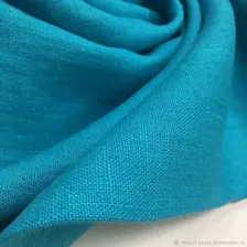 Ткань хлопкольняная 150см г/к бирюза