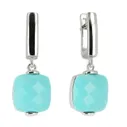 СЕРЬГИ СИ-R27837ET из серебра с камнем Бирюза