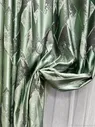 Комплект из портьеры жаккардовый, бирюза с серым, Турция