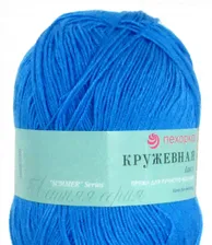 Фабричная пряжа Пехорка КРУЖЕВНАЯ 45 т.бирюза
