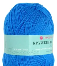 Пряжа Пехорка Кружевная / 45 темная бирюза