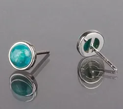 Серьги-пусеты Бирюза 6,5 мм гвоздики
