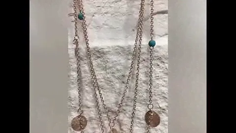 колье из золота с бирюзой