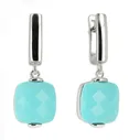 СЕРЬГИ СИ-R27837ET из серебра с камнем Бирюза