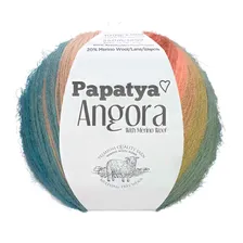 Пряжа PAPATYA "ANGORA" (100 г) 38 (бирюза/ персик)