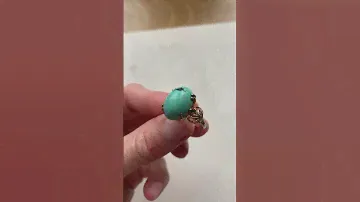 ПРОДАНО•Винтаж кольцо из золота, Великобритания, 1963 vintage ring, turquoise