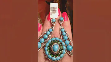 Иранская Бирюза 🌊✨ и Хром Диопсиды с Бриллиантами ..💙💙💙