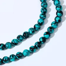 Бусины на нити шар №8 "Бирюза", 38-40см