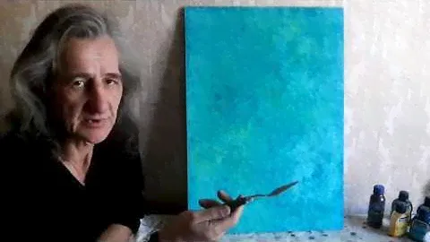 Художественная венеция. Бирюзовый водопад.Известь.Смешанная техника.!ч.Подмалевок